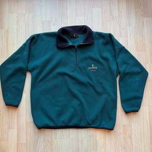 Guinness Vintage 1/4 Zip Fleece Pullover Forest Green